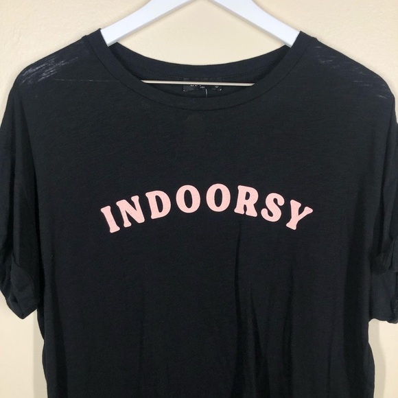 Zutter Black Indoorsy Short Sleeve Graphic Tee Size Small - Picture 2 of 12